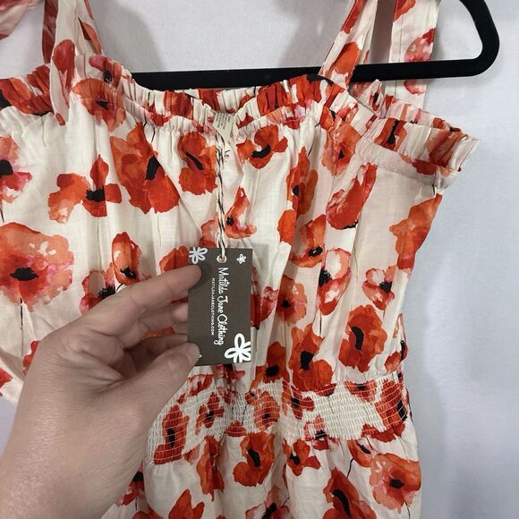 NEW Matilda Jane Enchanted Garden Summer Siesta Poppy Maxi Dress Size L Preppy - Picture 4 of 11